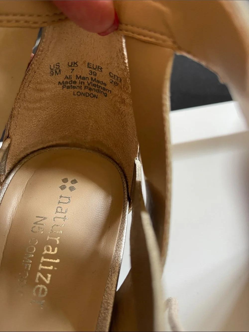 Naturalizer Metallic Taupe Lace-Up Block Heel Sandals